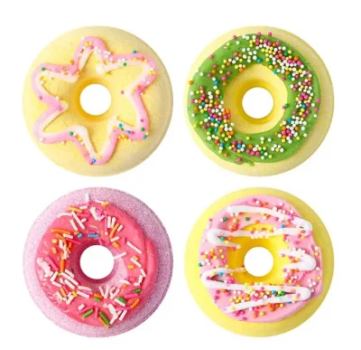 Private Label Packed Organic Colorful Doughnut Shape Bath Bombs Kids Bubble Vegan Bath Fizzer Donut Bath Bomb Wholesale Bath Bombs Fizz Organic Bath Bombs