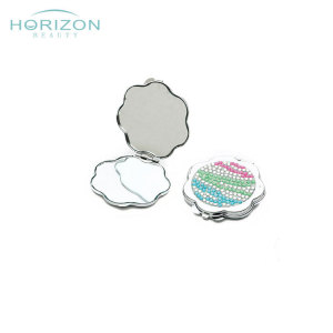 Promotional Cheap Purse Makeup Mirror Pocket Mirror Cosmetic Mirror Aluminum Single