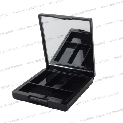 Round Black Eyeshadow Palette for Make up Cosmetic Packaging Free Samples