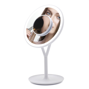 Round cosmetic mirrors Selfie vanity led makeup mirror with lights