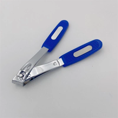 Side Slant Edge Ingrown No Splash Finger Toe Tip Heavy Duty Long Handle Nail Cutter Clipper with Plastic Handle