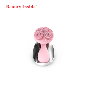 Silicone Sonic brush with Rotating Magnetic Beads Waterproof Facial Cleansing Brush