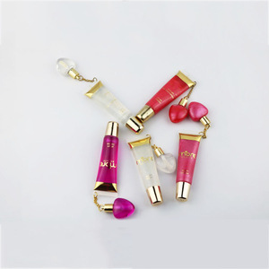 Small Cute Transparent Lip Balm Squeeze Tube Liquid Moisturizing Waterproof Magic Clear Pendant Shiny Lip Gloss