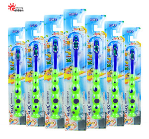 Soft TPE handle children toothbrush with suction cup