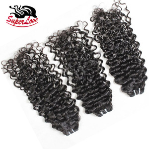 SuperLove Wholesale 10a Grade Machine Double Drawn Cuticle Aligned virgin Remy Hair Peruvian Italian Curly Raw human hair weave