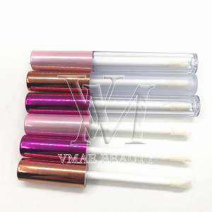 VMAE Custom Logo 3ml Empty Lip Gloss Plastic Box Containers Rose Gold Lip gloss Tube Container Mini Lip Gloss Split Bottle