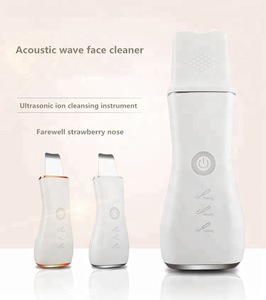 Wholesale Hand Hold Ultrasonic Face Cleaner  Microcurrent Ultrasonic Skin Scrubber Rechargeable beauty care tools and equipment