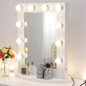 Wholesale Hollywood Touch Sensor Switch Mirror Desktop Beauty Led Light Makeup Mirror With 12pcs Light Bulbs Vanity Mirror