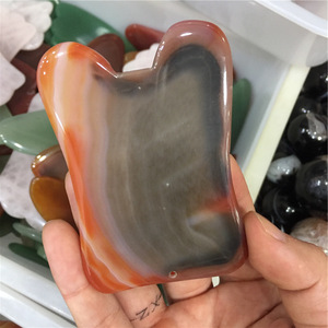 Wholesale Polished U Shaped Red Agate Gua Sha Tool For Skin Care