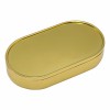 DIY Luxury Gold Color Metal Zinc Alloy Rotating Sliding Opening Oval Shaped Scented Balm Jar