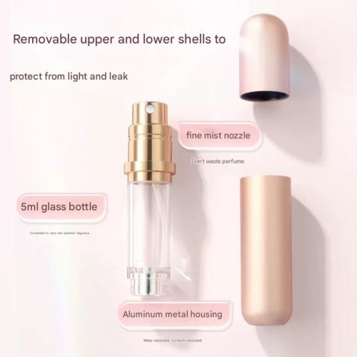 5ML Round Head Portable Mini High-end Perfume Bottle Spray Bottle With Bottom Direct Self-filling