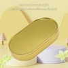 DIY Luxury Gold Color Metal Zinc Alloy Rotating Sliding Opening Oval Shaped Scented Balm Jar