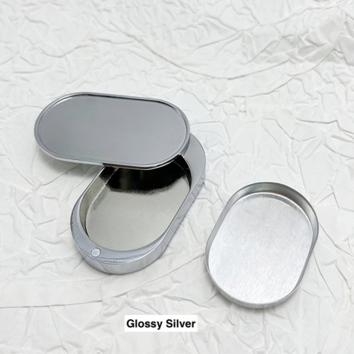 DIY Luxury Gold Color Metal Zinc Alloy Rotating Sliding Opening Oval Shaped Scented Balm Jar
