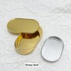 DIY Luxury Gold Color Metal Zinc Alloy Rotating Sliding Opening Oval Shaped Scented Balm Jar