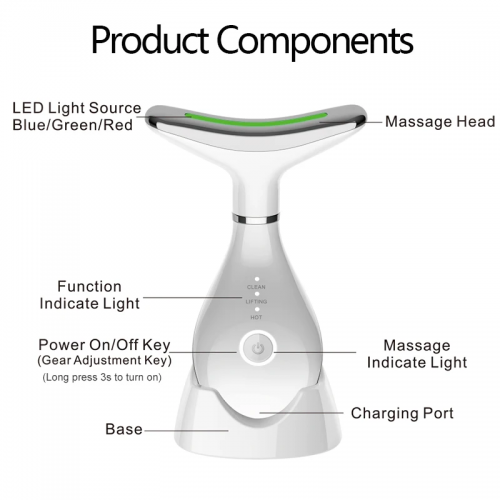 7 Colors Neck Face Beauty Device Facial Lifting Massager Reduce Double Chin Face Sculpting Skin Care Tool