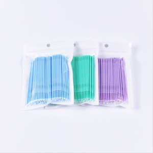 100 pcs bag colorful disposable plastic handle medical dental applicator cotton bud cotton swab