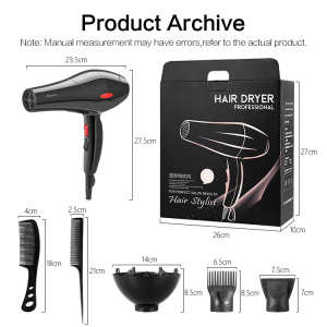 2021 Newest Hair Blow Dryer Lightweight Fast Dry Low Noise Salon Hair Dryer