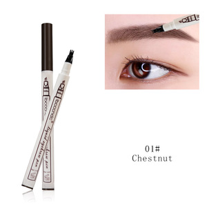 3 Colors Liquid Eyebrow tattoo Pencil 3 Head Fork Tips Long Lasting Waterproof Microblading Eyebrow Tattoo Pen