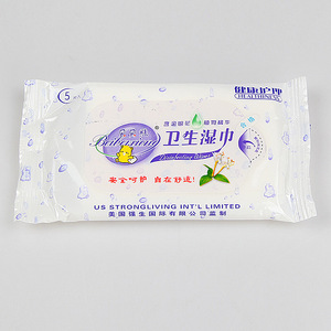 5Pcs Oem Custom Print Wet Wipes