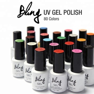 Aliexpress Best Selling 80 Colors Bling UV Nail Gel Polish Supplies