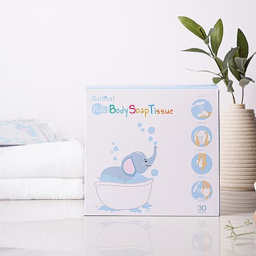 All-in-one shower tissue for KIDs