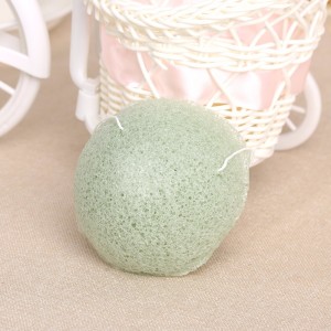 Amazon Best Seller High Quality Organic Green Konjac Sponge Customized Package Face Clean Sponge Soft Dry Konjac Sponge