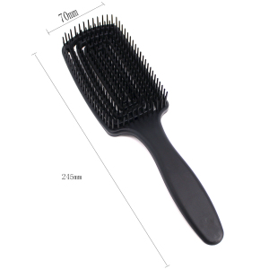 Amazon hot sale plastic detangler hair brush custom logo salon flexible hair brush detangling