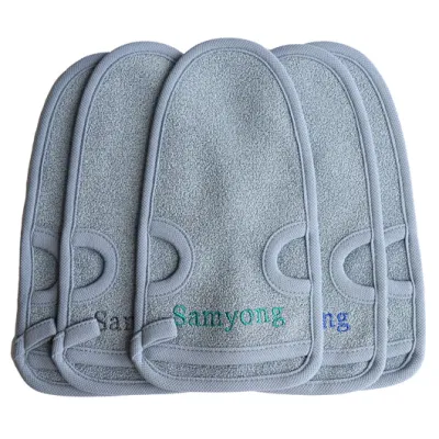 Bamboo Custom Logo Turkish Bath Exfoliating Mitt Glove for Man and Women