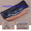 Barber Straight Razor Swing Lock Wooden Handle Barber Straight Edge Razor / Shavette