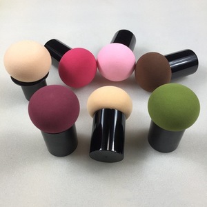 Beauty Cosmetics Egg Puff Face Makeup Foundation Sponge Powder Puff With Handle And Cover
