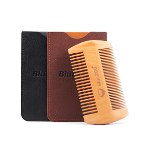 BlueZOO Double Sides Natural  Pear wood  Comb for Men Glooming-2 Colors