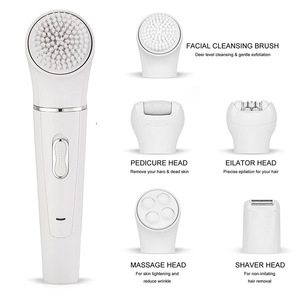 Direct factory price customize waterproof facial cleansing brush electric beauty equipment best 5 in 1 facial wash brush