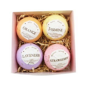 Dry Flower Bath Ball Gift Box Set  Bath Salt Ball Fizzy