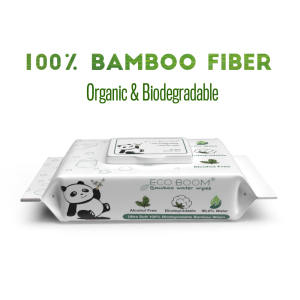 ECO BOOM bamboo fabric soft delicate biodegradable organic cleaning eco-friendly wet baby wipes