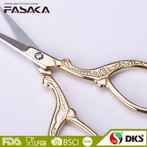 ES16030 -G 100% Brand new full stainless steel embroidery scissors suitable for makeup ,cosmetic and tailors ,multifunctional.