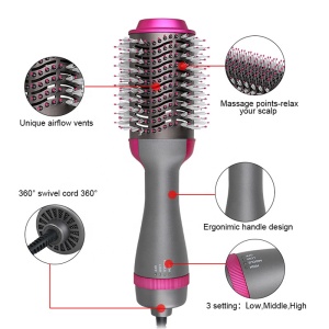 Factory price Manufacturer supply amazon Round Rotating Volumizer Styler hot Air One Step hair brush blow dryer