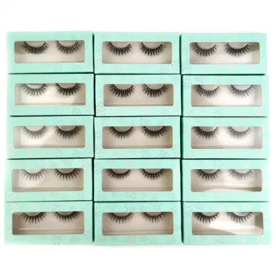 Factory Wholesale Vendor Private Label 3D Mink Lash Natural Full Strip Vegan Eyelashes with OEM Lash Box