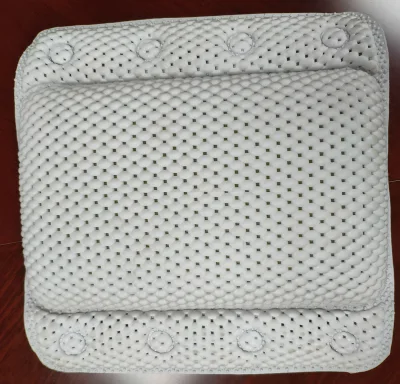 Factroy Wholesale Soft PVC Foam Bathtub Headrest with Cups 3D Bath Pillow