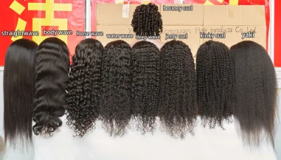 Fashion Factory Wholesale Raw Brazilian Human Virgin Hair Natural 13X4 Deep Wave Transparent HD Lace Frontal Wigs