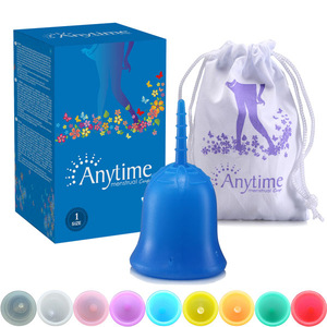 Free Sample CE FDA Certificate 100% Hygiene Feminine Menstruation Lady Medical Silicone Menstrual Cup