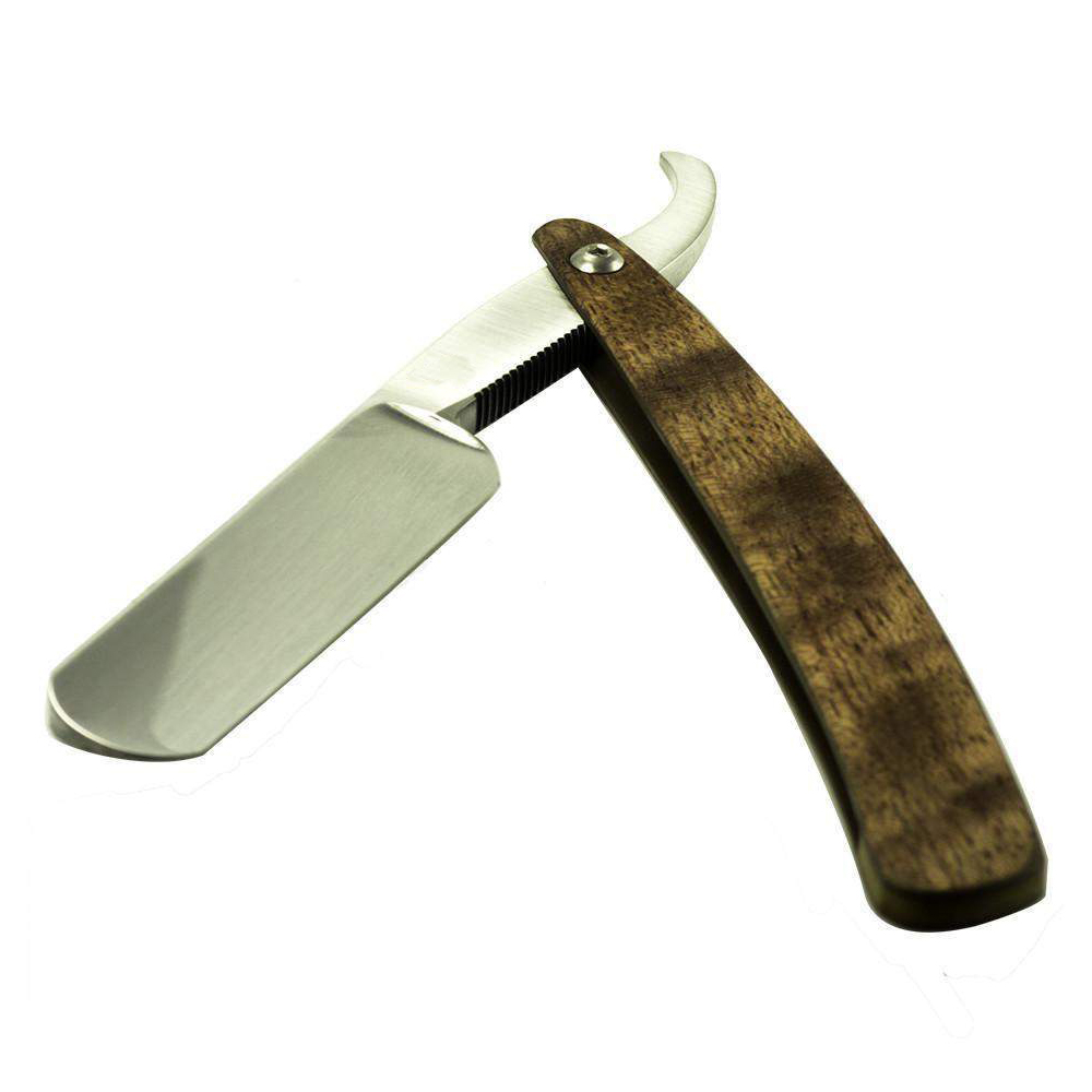 Flat Style Razor Germany-full straight-razor black scales Cut Throat Straight Razor ...