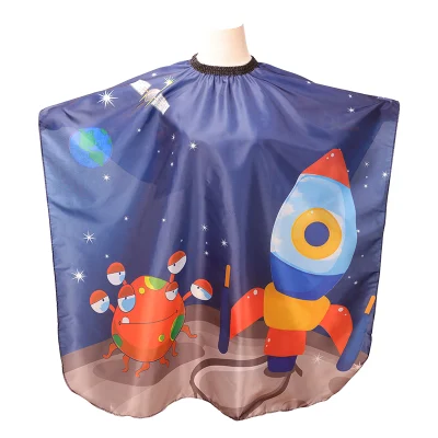 Kids Haircut Shawl Dinosaur Pattern Salon Hair Coloring Hairdressing Cape