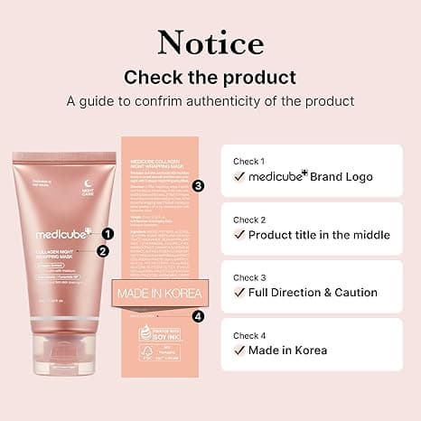 Medicube Collagen Overnight Wrapping Peel Off Facial Mask Pack 75ml 