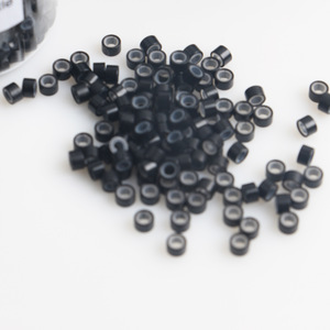 Micro bead with silicone inside 4.5*3.0*3.0MM 1000Pcs/Bottle Light Blonde color for Micro ring Hair Extension