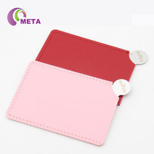 Mirror with Pocket, PU Leather Pocket Mirror with Logo