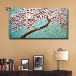 Modern Oil Painting  Hot Sale Discount Pink Tree 3D Flower Nail Art Decorations