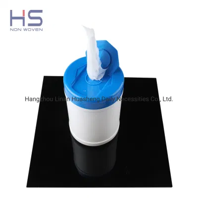 OEM Household Cleaning Wipes Spunlace Non-Woven Dry Wipes in Canister