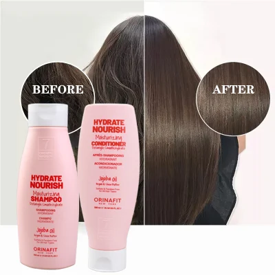 Orinafit China Manufacturer Organic Jojoba Oil Argan Shea Butter Hair Shampoo Conditioner Mask Shine Hair-Loss Prevention
