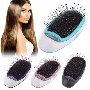 Portable Electric Negative Ions Hair Comb Brush,Straight Hair Massage Anti-static beauty Negative Ion Mini Portable Brush Comb