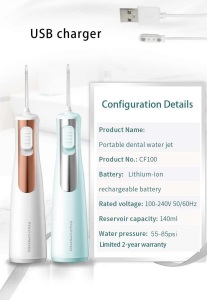 Raldmoyer Wholesales CF100(W) Professional stronger teeth Portable Dental Spa Oral Irrigator